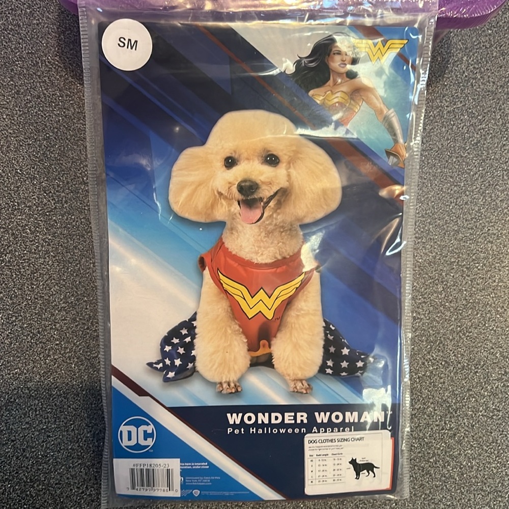 DC Wonder Woman Dog Costume NWT